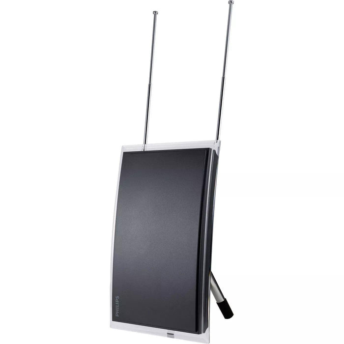 Philips Crystal HD Indoor Amplified TV Antenna with 6 Ft. Coaxial Cable – Black Open Box