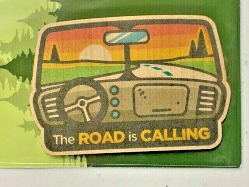 Dust City Wood Stickers Explore Bus and Road Is Calling Stickers 2pk