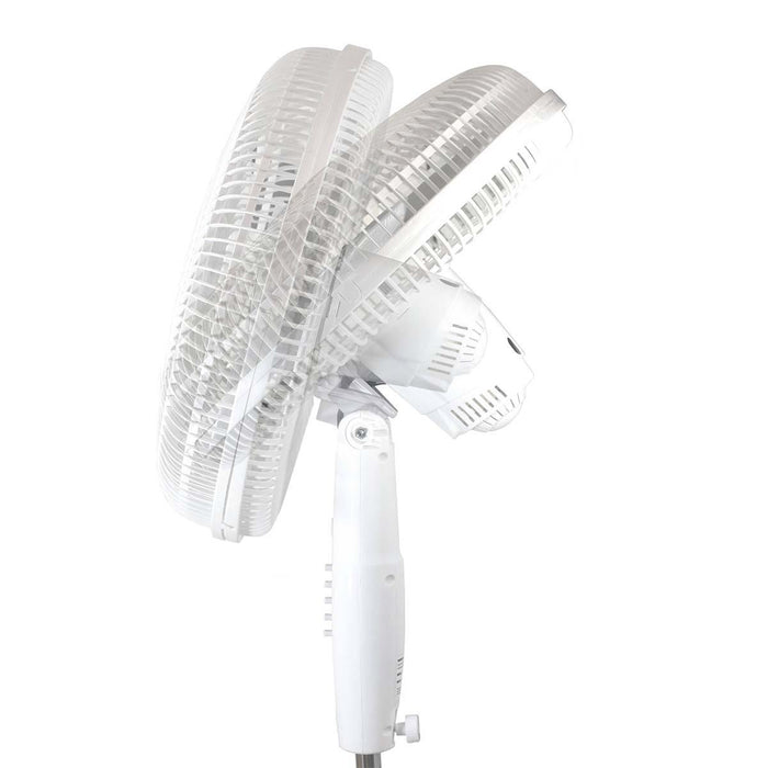 Comfort Zone 18" Power Curve Oscillating Stand Fan - White