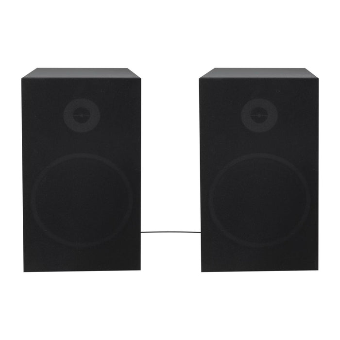 Onn. Bluetooth Wireless Bookshelf Speakers, Set of 2, Black (1819255) Open Box