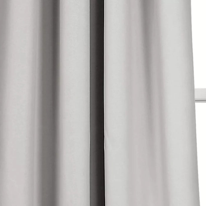 Set of 2 (95"x52") Insulated Grommet Top Blackout Curtain Panels Light Gray - Lush Décor